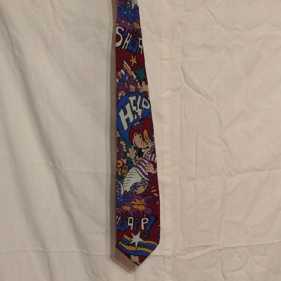 Colorful Comic Print Men's Tie - Picture 1 of 3